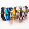 Nail Art Striping Tape Lines Kit 36 pcs 1mm 2mm 3mm Nail Tape Strips for Design DIY Silver Nails Striping Tape CaseLaser