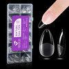 Gelike ec Nail Tips Almond for Salon 552 Pcs Medium Soft Gel Nail Tips for Manicure 12 Sizes