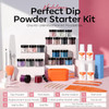 modelones Dip Powder Nail Kit 20 Colors Pink Blue Black White Nude Grey Dipping Powder Starter Set with Liquid Set BaseT