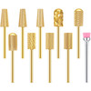 Honoson 10 Pcs Nail Drill Bits Set 332 Inch Cuticle Tungsten Carbide Bit for Nail Drill Nails File Remove Acrylic Gel Po