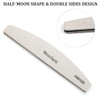10 PCS Half Moon Nail Files240320 Professional Grit Nail File Reusable Double Sided Emery Boards Nail File Manicure Tool