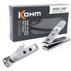 KOHM Straight Blade Nail Clippers with Nail File in Build HeavyDuty Stainless Steel Professional Toenail Clippers Nail C