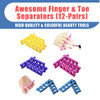 New8Beauty Toe Separators Toe Spacers 12 Pairs Apply Nail Polish During Pedicure Manicure Stocking Stuffers for Ladies W