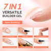 MelodySusie 2PCS 15ML Clear Builder Nail Base Gel for Nails ThickeningSoak Off UV Extension GelRhinestone Nail Glue in a