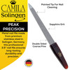 Camila Solingen CS16 Sapphire Metal Nail File for Natural Nails Fingernail and Toenail Care 35 Double Sided Coarse and F