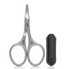 GERMANIKURE Rounded Safety Nail Scissors FINOX Surgical Stainless Steel baby scissors and Manicure Tools in Leather Case