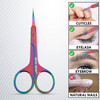 Cuticle Scissors Eyebrow False Eyelashes Mustache Facial Nose Ear Hair Grooming MultiPurpose Beauty Scissors Small Manic