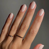 Foccna 24pcs White Press on Nails Fake Nails Almond Glossy Short False Nail Tips Simple Artificial Finger Manicure for W