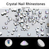 NAFIGO 3D Acrylic Butterfly Flowers Bear Nail Charms Art 3D AB Crystal Rhinestones Multi Shapes Pearl Gold Metal Art Dec