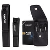 Nail Clipper Set Ultra Sharp Black Stainless Steel Fingernail Toenails Clipper and Nail File with Leather Travel CaseGre