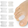 VIVEsole Toe Spreaders for Feet 8 Pack Silicone Spacers for Women Men Gel Separators for Bunions Overlapping Toes Pain R