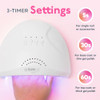 SUNUV UV LED Nail Lamp Gel Light for Nail Polish UV Dryer with 3 Timers SUNone White