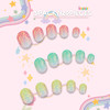 120pcs Girls Press on Nails for Kids Children Short Fake Artificial NailsGlitter Kids False Sticky Nails with Nail Glue