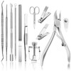 JTIEO Toenail Clippers 12Piece Nail Treatment Foot Tool Ingrown Toenail Removal Correction Clippers Surgery Grade Nail F