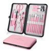 Manicure Set Professional Nail Clippers Kit Pedicure Care Tools Stainless Steel Women Grooming Kit 18Pcs for Travel or H
