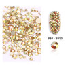 Dowarm 2650 Pieces Glue Fix Glass Flat Back Crystal Rhinestones Round Gems 6 Sizes 15mm 65mm Non Hotfix Flatback Crystal