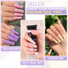 Gellen Gel Nail Extension Nail Kit Square Acrylic Tips Gel Top Coat Nail Primer and Dehydrator X Nail Kit with Everythin