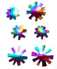 6Pcs Colorful 8910 Sizes Easy French Smile Cut V Line Almond Shape Tips Manicure Edge Trimmer Nail Cutter Acrylic Pink W