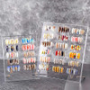 Noverlife 2PCS Transparent Nail Art Display Board Acrylic False Nail Tips Sample Display Display Polish Board for Nail A