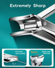 MRGREEN Portable Nail ClippersMedical Grade Stainless Steel Foldable Nail Cutter Ultra Slim Travel Design