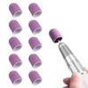 MelodySusie 10 Pcs Nail Sanding Caps Nail Drill Bits 180 Fine Grit for Foot File Callus Remover Manicure Pedicure Nail P