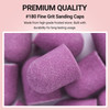 MelodySusie 10 Pcs Nail Sanding Caps Nail Drill Bits 180 Fine Grit for Foot File Callus Remover Manicure Pedicure Nail P