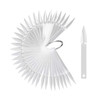 200pcs GOGOONLY Nail Display Sticks Transparent Stiletto Tips Nail Art Display Chart Fan Board Acrylic False Tips Practi