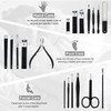 Keiby Citom Professional Stainless Steel Nail Clipper Travel Grooming Kit Nail Tools Manicure Pedicure Set of 18pcs with