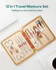 Manicure Set Pedicure Sets Nail Clipper Sets Stainless Steel Professional Nail Cutter Kits with Travel Case 12 Count