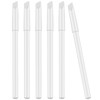 6 Pieces White Nail Pencils 2In1 Nail Whitening Pencils with Cuticle Pusher for French Manicure Supplies