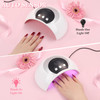 Wisdompark UV LED Nail Lamp 54W UV Light for Gel Nails with Automatic Sensor3 Timer Setting Professional Nail Dryer Gel