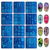 Biutee Nail Stamping Plates Set 12pcs Nail Plates 1stamper 1scraper 1storage bag Nail plate Template Image Plate Stencil