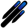 Glass Nail File Mont Bleu Premium Set of 3 Crystal Nail Files in Pouch Handmade Gifts Best Glass Nail Files for Natural
