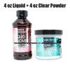MIA SECRET 4oz Liquid Monomer 4oz Clear Acrylic Powder Nail Art System