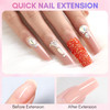 Makartt Poly Nail Gel Set Clear Nude Pink 2PCs 50ML Gel Builder for Extension NaturalLooking Nail Strengthener 3D Diy Ha