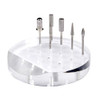 1Pc Clear Acrylic Nail Drill Bit Holder Stand Case Display Organizer 12 Holes Drill Bit Holder Manicure Tools for Home U