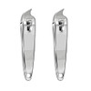 DNHCLL 2 PCS Metal Slanted Edge Nail Cutting Clippers Pedicure Manicure Tool Slanted Tip Cuticle Nail Clipper Cutter Nai