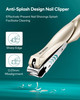 Nail Clippers with Catcher Professional Stainless Steel Fingernail and Toenail Clipper Cutter Trimmer Set for Men and Wo