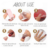 Hkanlre Short French Fake Nails Pink Press on Nails Acrylic Classic Square False Nails for Women and Girls 24PCS