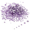 LolliBeads Resin Crystal Round Nail Art Mixed Flat Backs Acrylic Rhinestones GemsMix Size 155 mm Color Lavender Purple 1