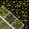 4000Pcs Mixed Size Hot Fix Round Crystals Gems Glass Stones Hotfix Flat Back Rhinestones Olivine
