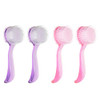 CM Pack of 4 Nail Brushes Manicure Fingernail Scrubbing Cleaning Brushes with Round Cover Long Handle for Hands Nails To