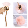 KuAoyoja Nail Art Dust Powder Remover Pink Rose Soft Brush Acrylic Nail Arts Manicure Dust Cleaner Brush for Nail Trimmi