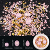 editTime 6 Wheels Mixed Sparkle Nail Art Rhinestones Diamonds Crystals Beads Artificial Pearls and Gold Silver Nail Stud