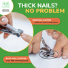 Healthy Seniors Nail Clippers Set Easy Grip 360 Rotary Fingernail Clipper Sharp Heavy Clippers for Thick Nails Perfect f