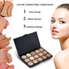 Vtrem 15 Colors Cream Contour Concealer Palette Professional Cream Eyeshadow Pallettes Sets Face Cream Makeup Conture Ma