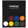Mehron Makeup Paradise Makeup FX 8 Color Basic Palette Magnetic Refillable Body Paint Face Paint Palette Professional Wa