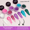 Prim and Pure Kids Makeup Gift Set Stencil Makeup Eyeshadow Bioglitter Lip Gloss and Cosmetic Bag Mirror Makeup Brush Ac