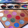 UCANBE Pro Glitter Eyeshadow Palette Professional 16 Colors Chunky Fine Pressed Glitter Eye Shadow Powder Makeup Pallet