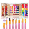 UCANBE Professional 86 Colors Eyeshadow Palette with 15pcs Makeup Brushes Set Matte Glitter Long Lasting Highly Pigmente
